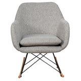 Modern Upholstered Rocking Chair Grey