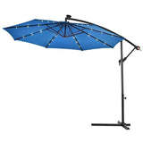 Blue umbrella with LED light