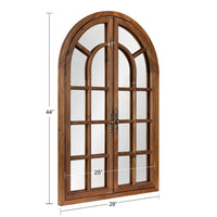 Brown rustic decorative mirror window panes