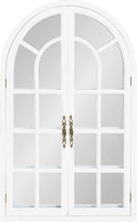 white mirror window panes