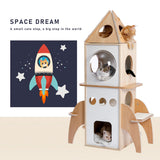 Spaceship Cat Tree Space Rocket Cat Condo I#1728