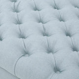 Tufted Rolled Arm Storage Ottoman Bench