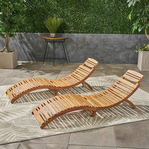 Wooden Outdoor Foldable Chaise Lounge