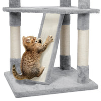 Multilevel Cat Tree Condo Cat Tower With Hammock & Scratching Posts I#1357