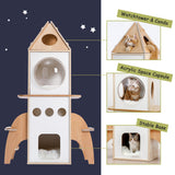 Spaceship Cat Tree Space Rocket Cat Condo I#1728