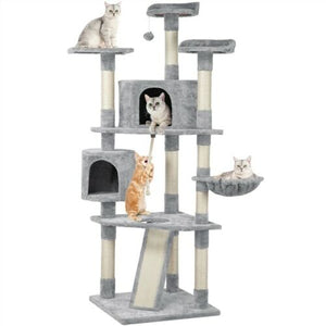 Multilevel Cat Tree Condo Cat Tower With Hammock & Scratching Posts I#1357