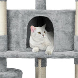 Multilevel Cat Tree Condo Cat Tower With Hammock & Scratching Posts I#1357