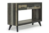 Raymond Rustic Farmhouse Distressed Wood Console Table