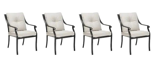 Set of 4 Outdoor Patio Chair With Gray Cushion I#1131