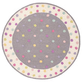 Multicolored Polka Dot Wool Rug