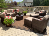7 pieces Outdoor Wicker Sofa Set With Cushions And Cover
