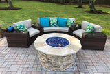 7 pieces Outdoor Wicker Sofa Set With Cushions And Cover